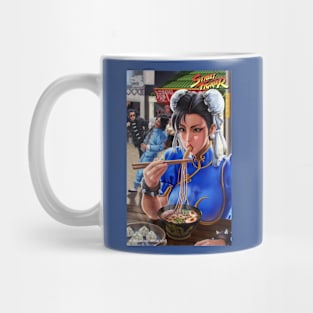 Chun Li eating Ramen Mug